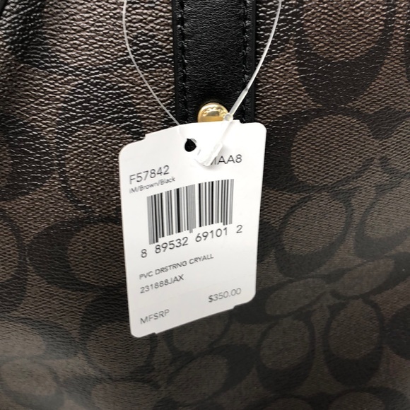 NWT Coach drawstring carryall tote - Picture 5 of 7